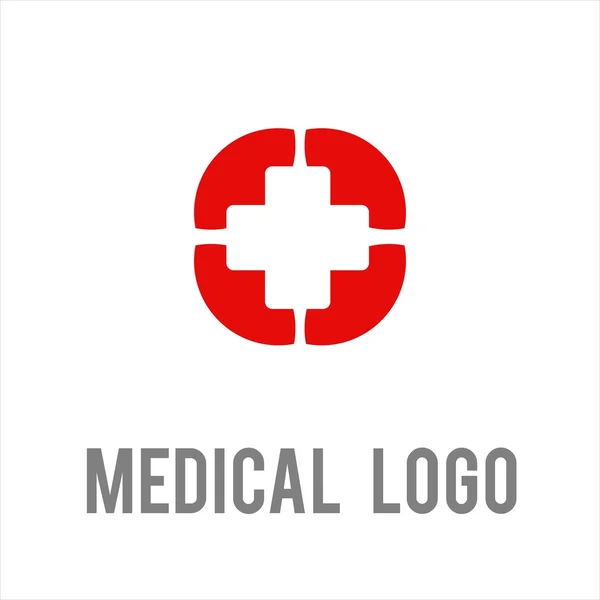Vektor logo medis Hospital Cross - Stok Vektor