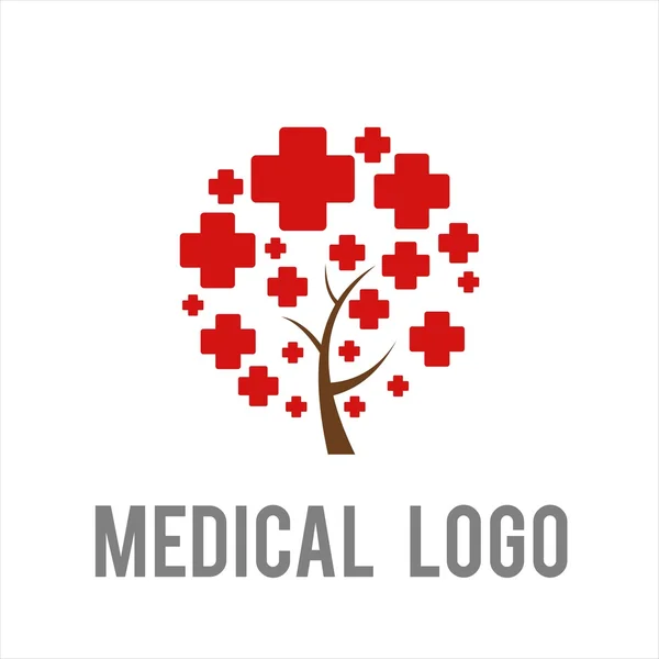 Hastane çapraz tıbbi logo vektör — Stok Vektör