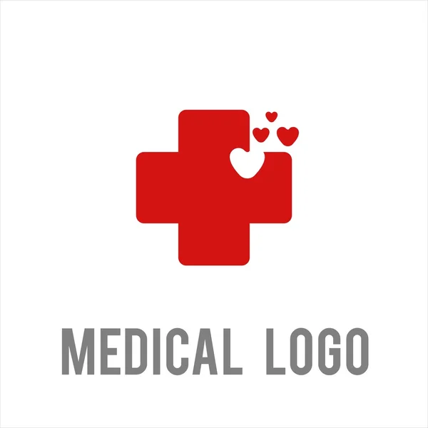 Vettore di logo medico croce ospedaliera — Vettoriale Stock