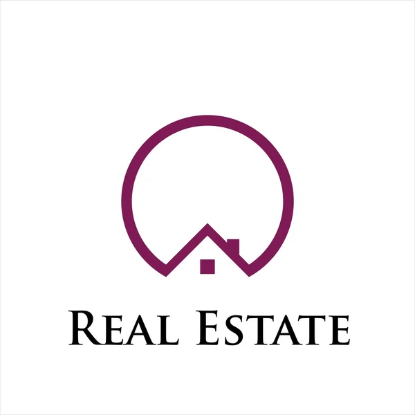 Logo immobilier immobilier — Image vectorielle