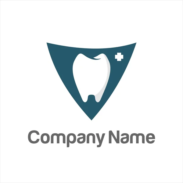 Dentista Dentista logotipo da empresa — Vetor de Stock