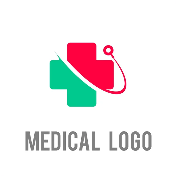 Logo del hospital de salud médica — Vector de stock