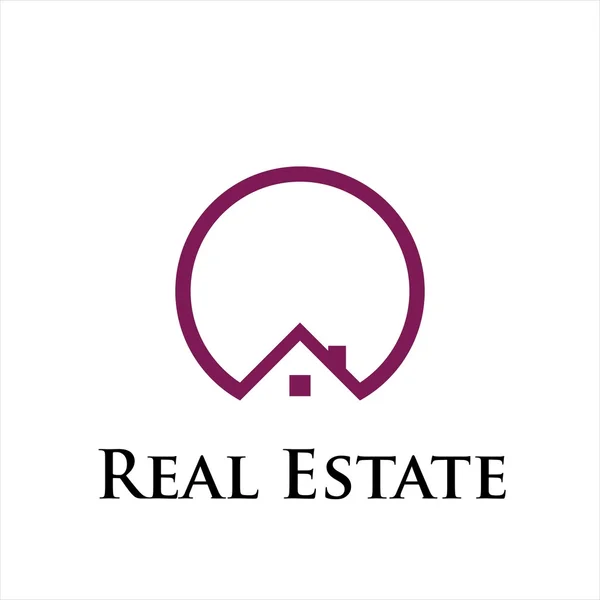 Logo properti real estate - Stok Vektor