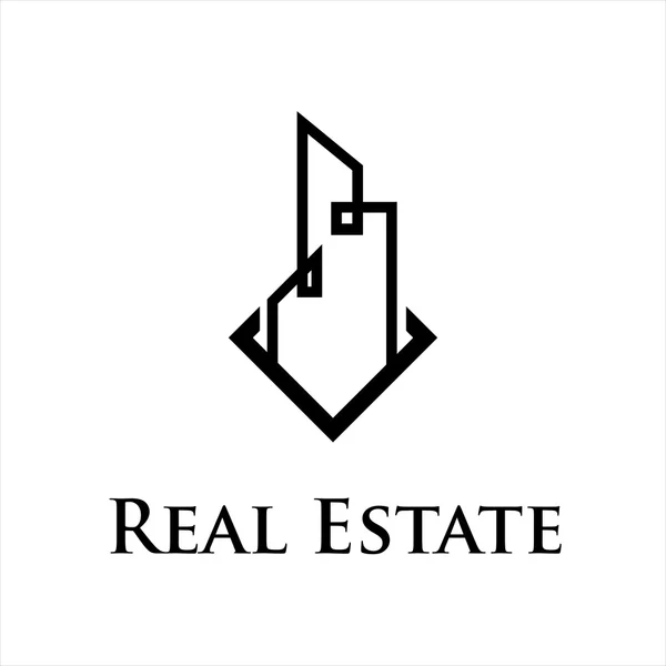 Real estate vlastnost logo — Stockový vektor