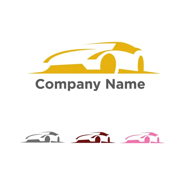 Automóvel carro corrida vetor logotipo — Vetor de Stock