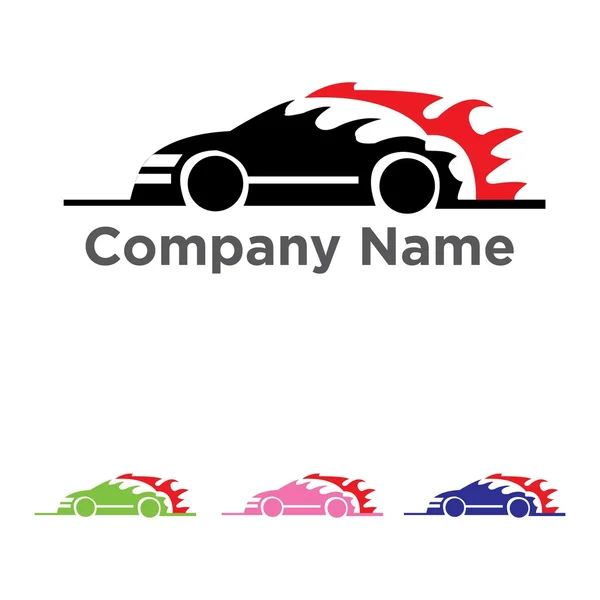 Automóvel carro corrida vetor logotipo — Vetor de Stock