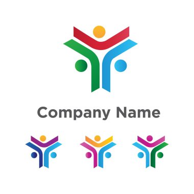 Topluluk bussines soyut logo vektör