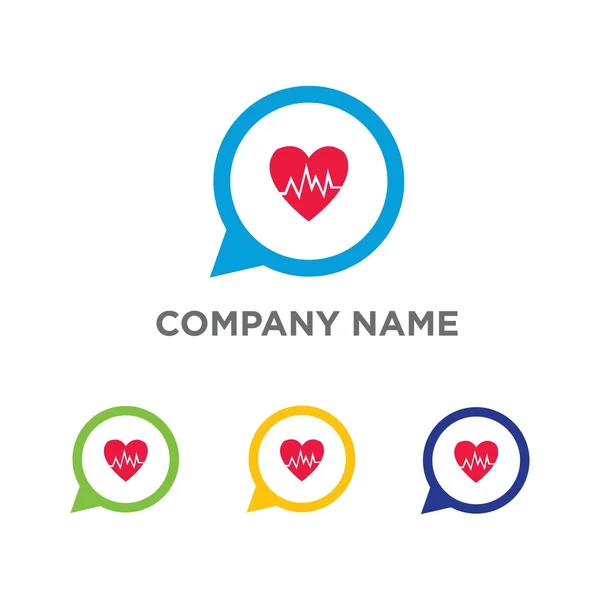 Hôpital médical Croix logo sain — Image vectorielle