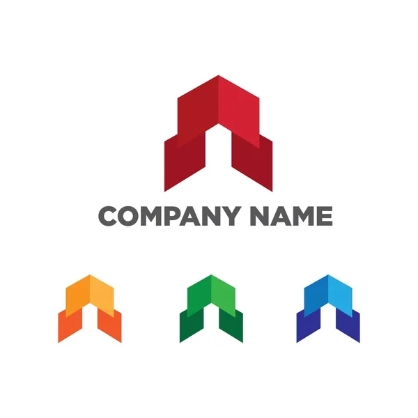Κτηρίου λογότυπο εταιρείας ιδιοκτησίας ακίνητων περιουσιών — Διανυσματικό Αρχείο