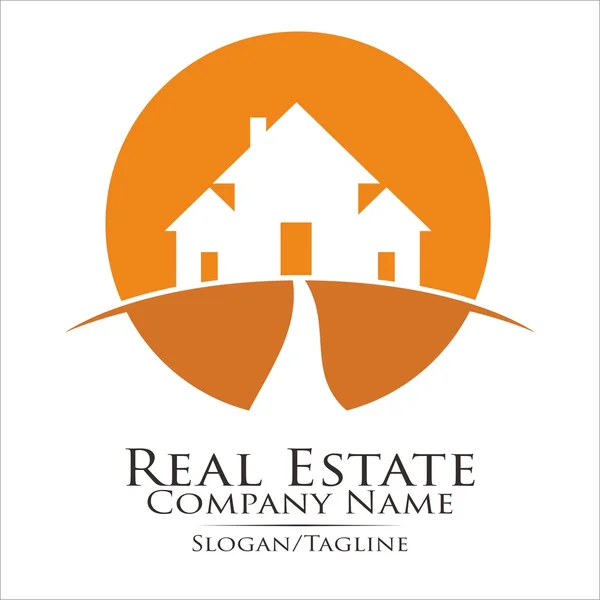 Perusahaan logo bangunan real estate - Stok Vektor