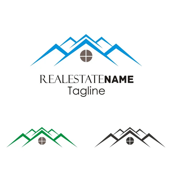 Perusahaan logo bangunan real estate - Stok Vektor