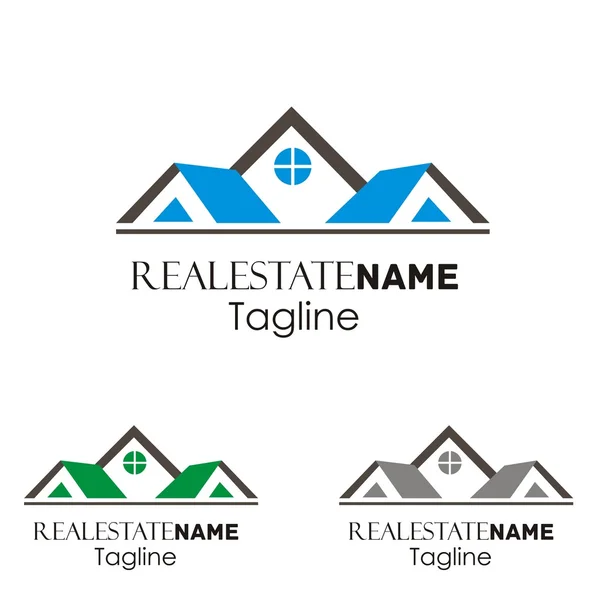 Perusahaan logo bangunan real estate - Stok Vektor