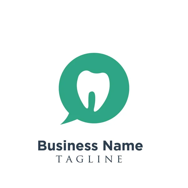Zubní lékař stomatologie zubní lékař kliniky Logo — Stockový vektor