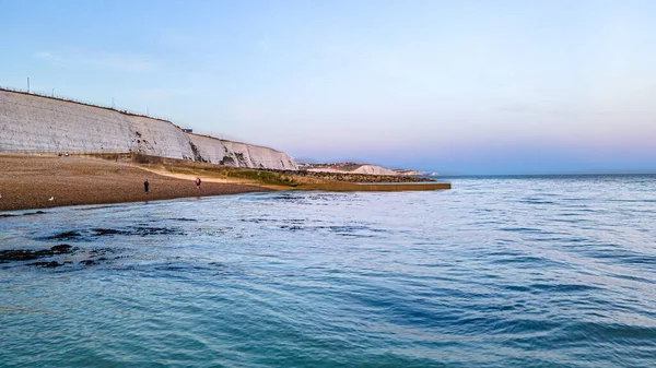 Veduta Aerea Della Spiaggia Ghiaia Rottington Regno Unito — Foto Stock