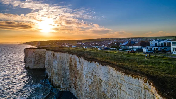 Luchtfoto Van Schilderachtige Kliffen Brighton Verenigd Koninkrijk — Stockfoto