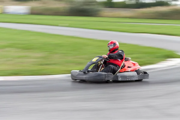 Races on cartings. Carting. Cars races. — Stock Photo, Image