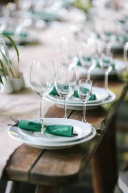 Festival Tablo ayarı. Dekor düğün.