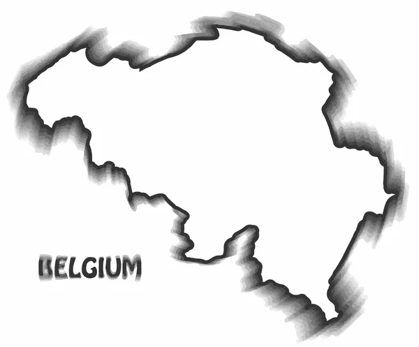 Carte conceptuelle de la Belgique — Image vectorielle