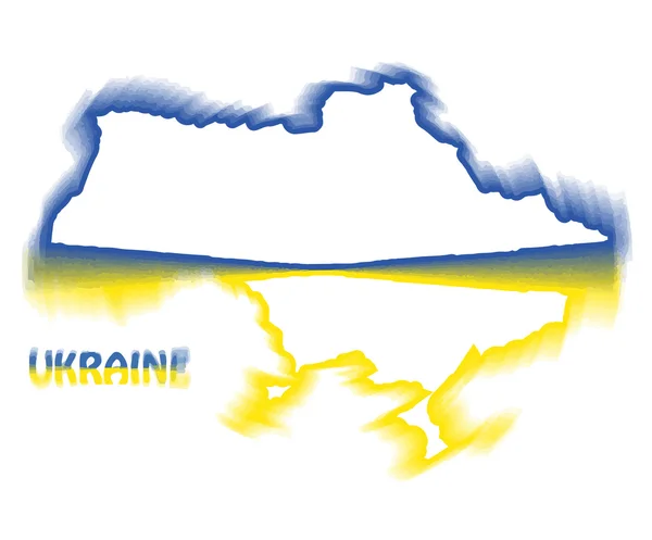 Carte conceptuelle de l'Ukraine — Image vectorielle