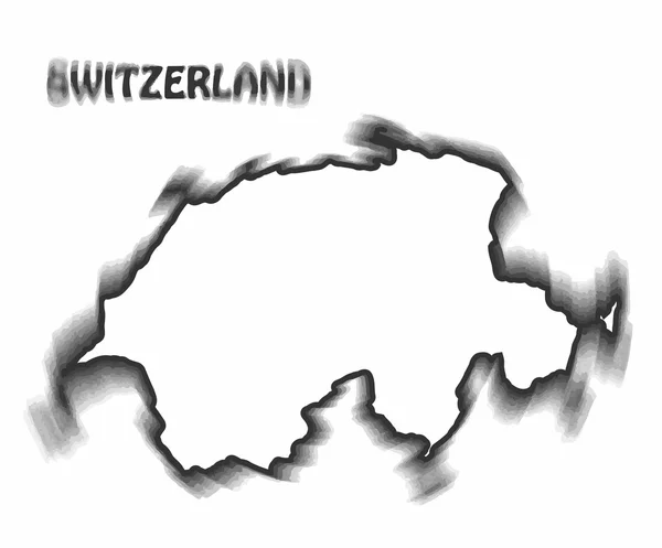 Carte conceptuelle de la Suisse — Image vectorielle