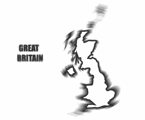 Mapa conceptual de Gran Bretaña — Archivo Imágenes Vectoriales