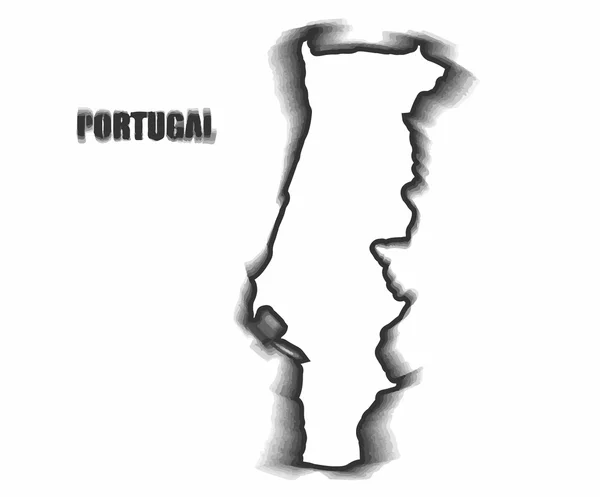 Mapa do conceito de Portugal — Vetor de Stock