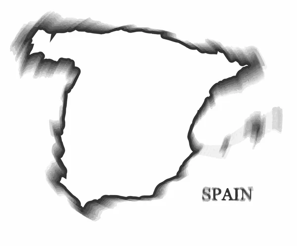 Konzeptkarte von Spanien — Stockvektor