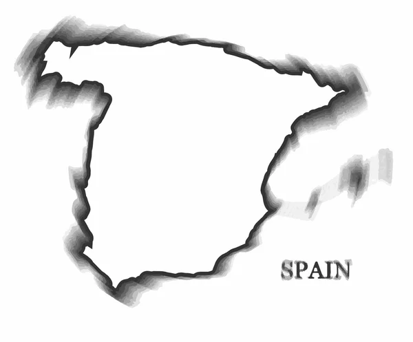 Carte conceptuelle de l'Espagne — Image vectorielle