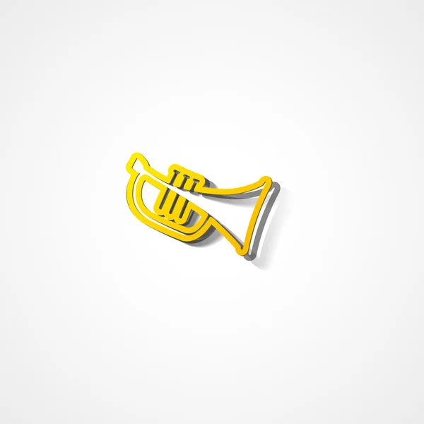 Trumpet spindelväv ikonen — Stock vektor