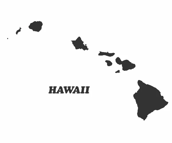 Koncepce mapa Hawaii — Stockový vektor