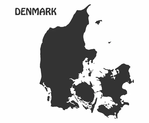 Mapa conceptual de Dinamarca — Archivo Imágenes Vectoriales