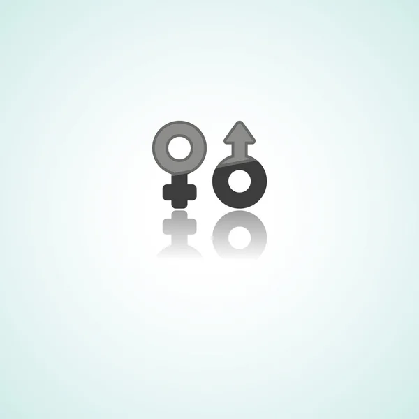 Male and female gender web icon — Stock Vector