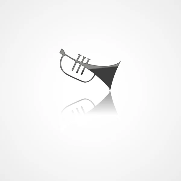 Trumpet spindelväv ikonen — Stock vektor