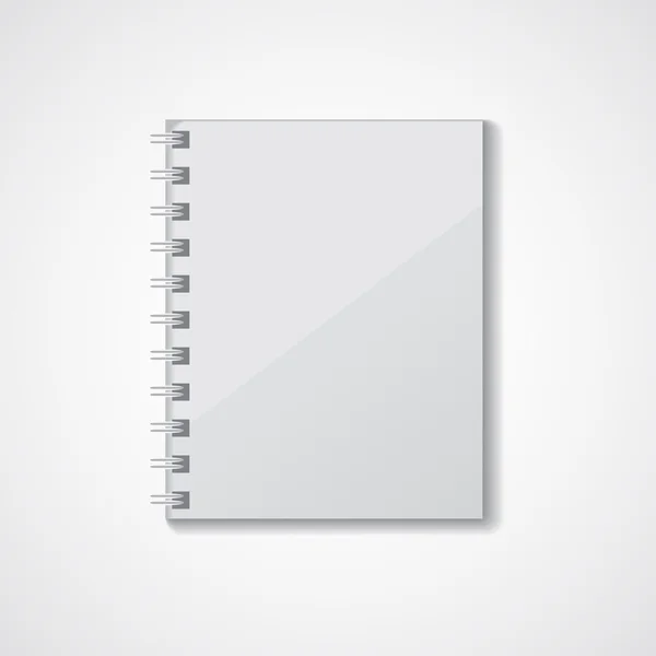 Cuaderno gris — Vector de stock