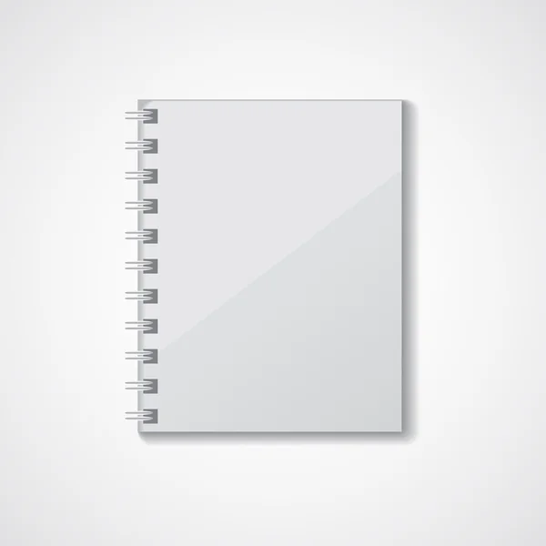 Šedý notebook — Stockový vektor