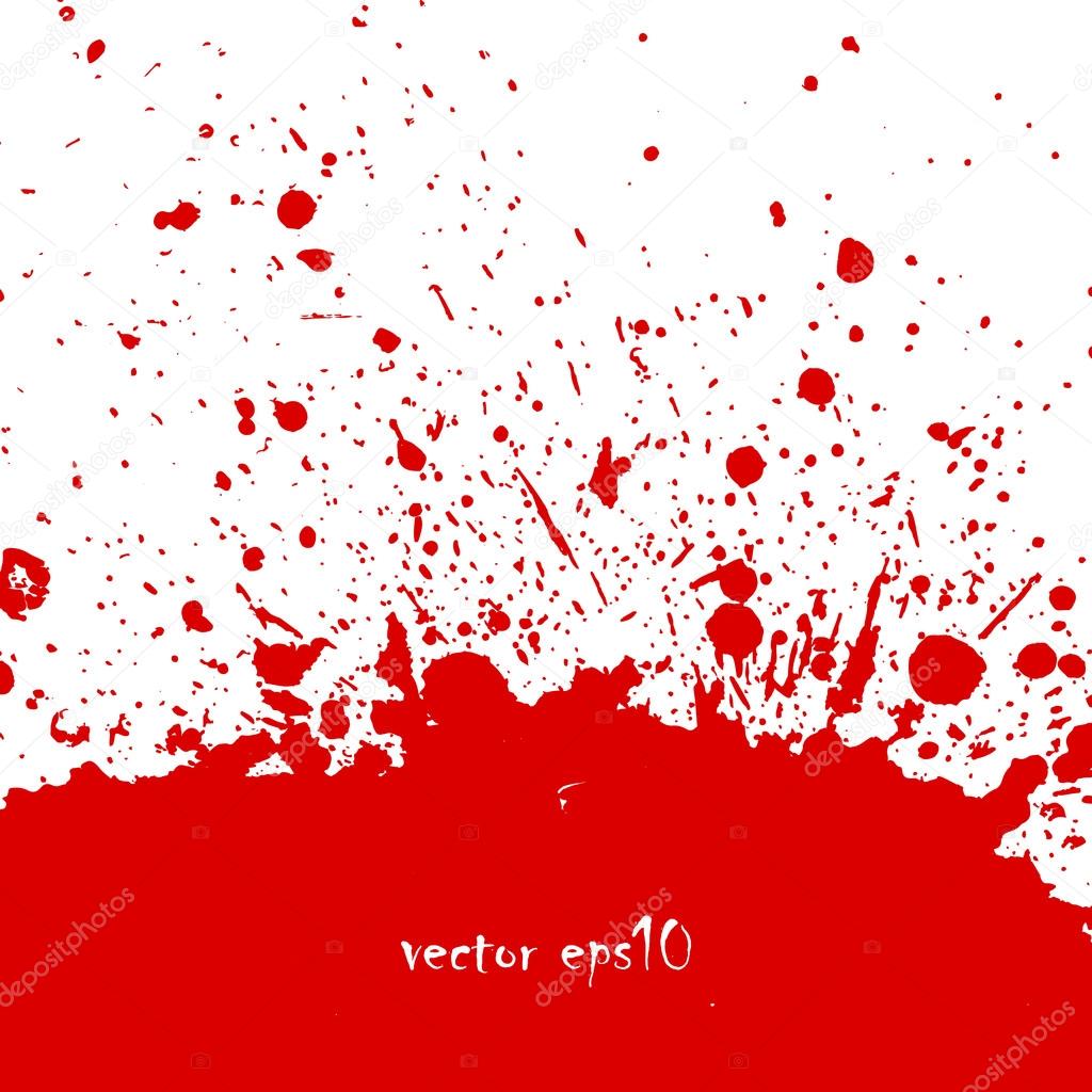 Splattered blood stains