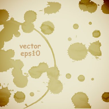 Beyaz arka plan üzerinde kahve lekeleri