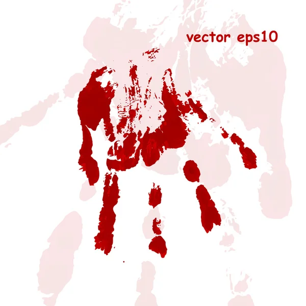 bloody handprint smear vector