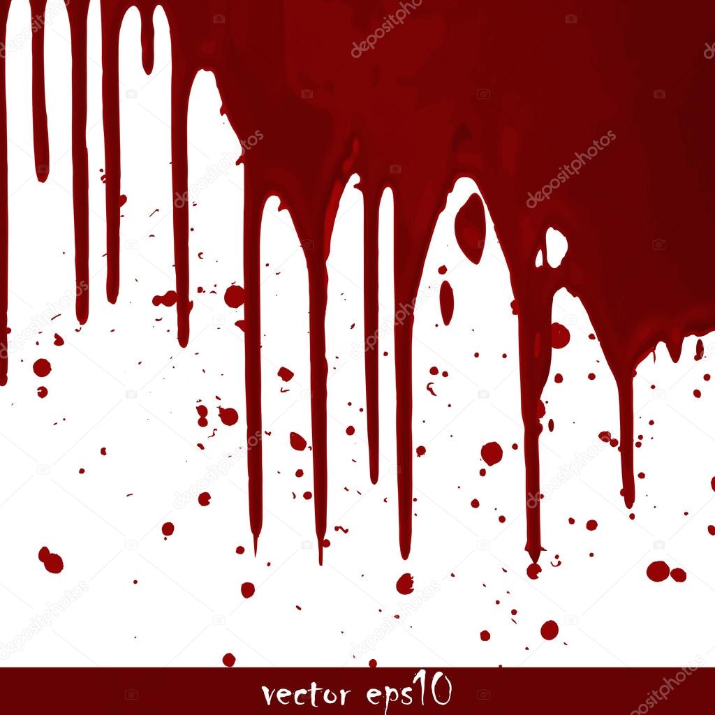Splattered blood stains
