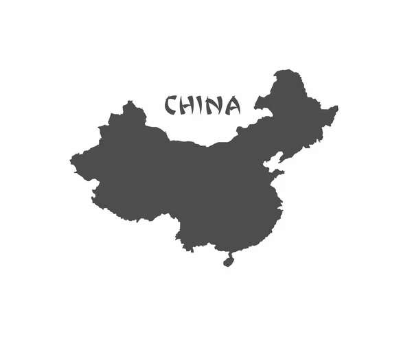 Mapa conceptual de China — Vector de stock