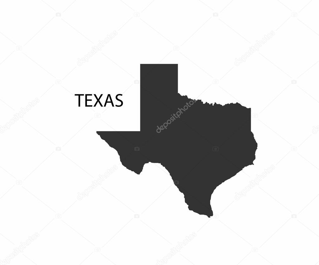 Concept map of Texas, vector design Illustration