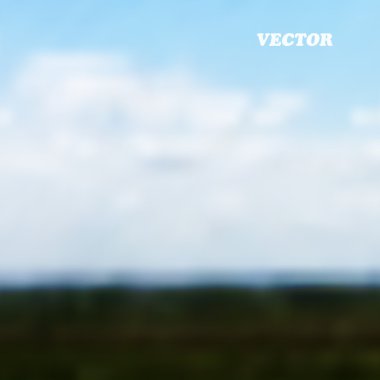 çayır bulutlar ile mavi gökyüzü altında