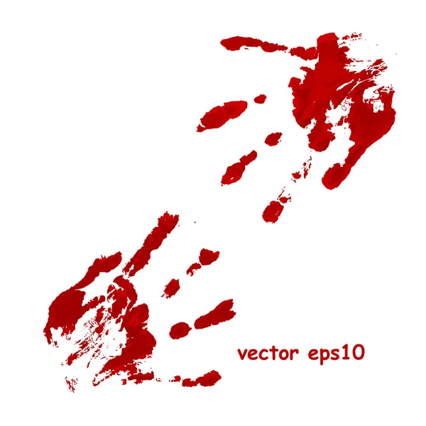 Bloody hand print — Stock Vector