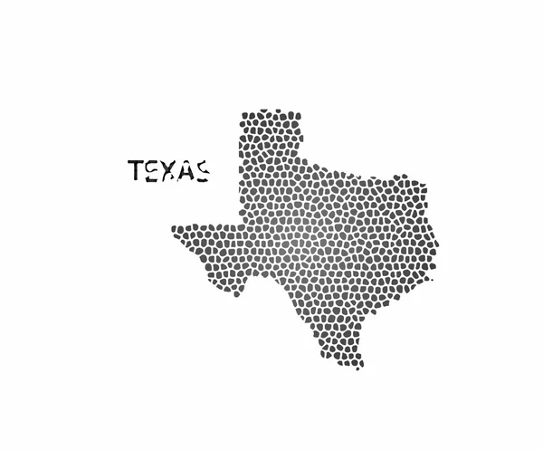 Konzeptkarte von Texas — Stockvektor