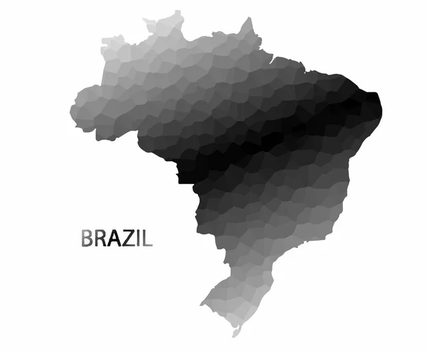 Mapa conceptual de Brasil — Vector de stock