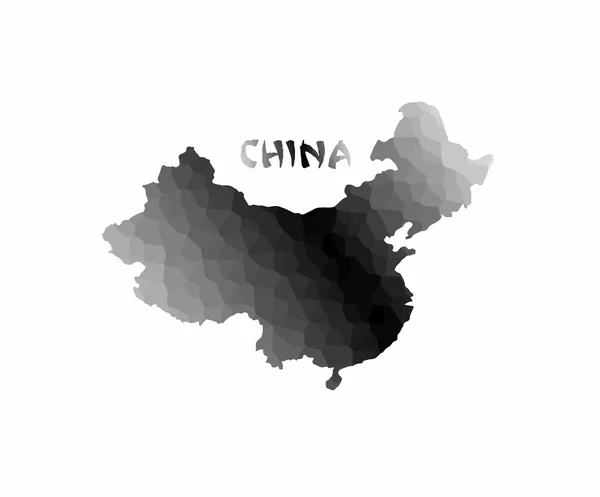 Konzeptkarte von China — Stockvektor