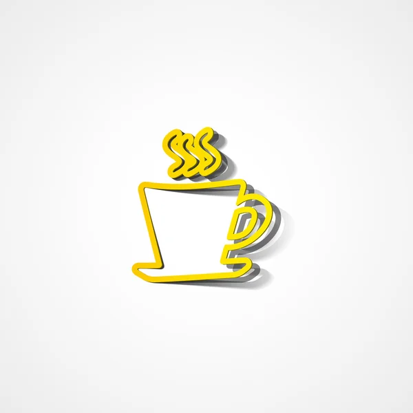 Ícone web xícara de café — Vetor de Stock