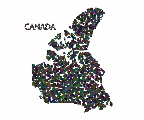 Концептуальная карта Канады — стоковый вектор