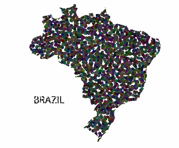 Mapa conceitual do brasil — Vetor de Stock