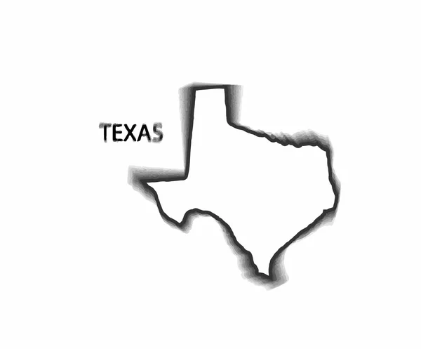 Concept map of Texas — Stock Vector